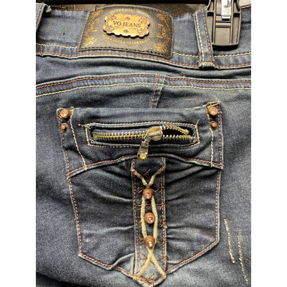 VO Women's Blue Faded Jeans Flared Size 31 x 32 SKU 4113 - Picture 4 of 8